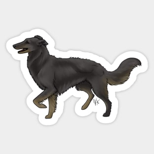 Dog - Silken Windhound - Black Sticker